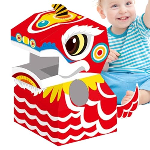 Costume de dinosaure en carton portable idéal pour les fêtes d'enfants et spectacles