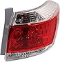Evan-Fischer Tail Light Assembly Compatible with 2011-2013 Toyota Highlander USA Built Passenger Side