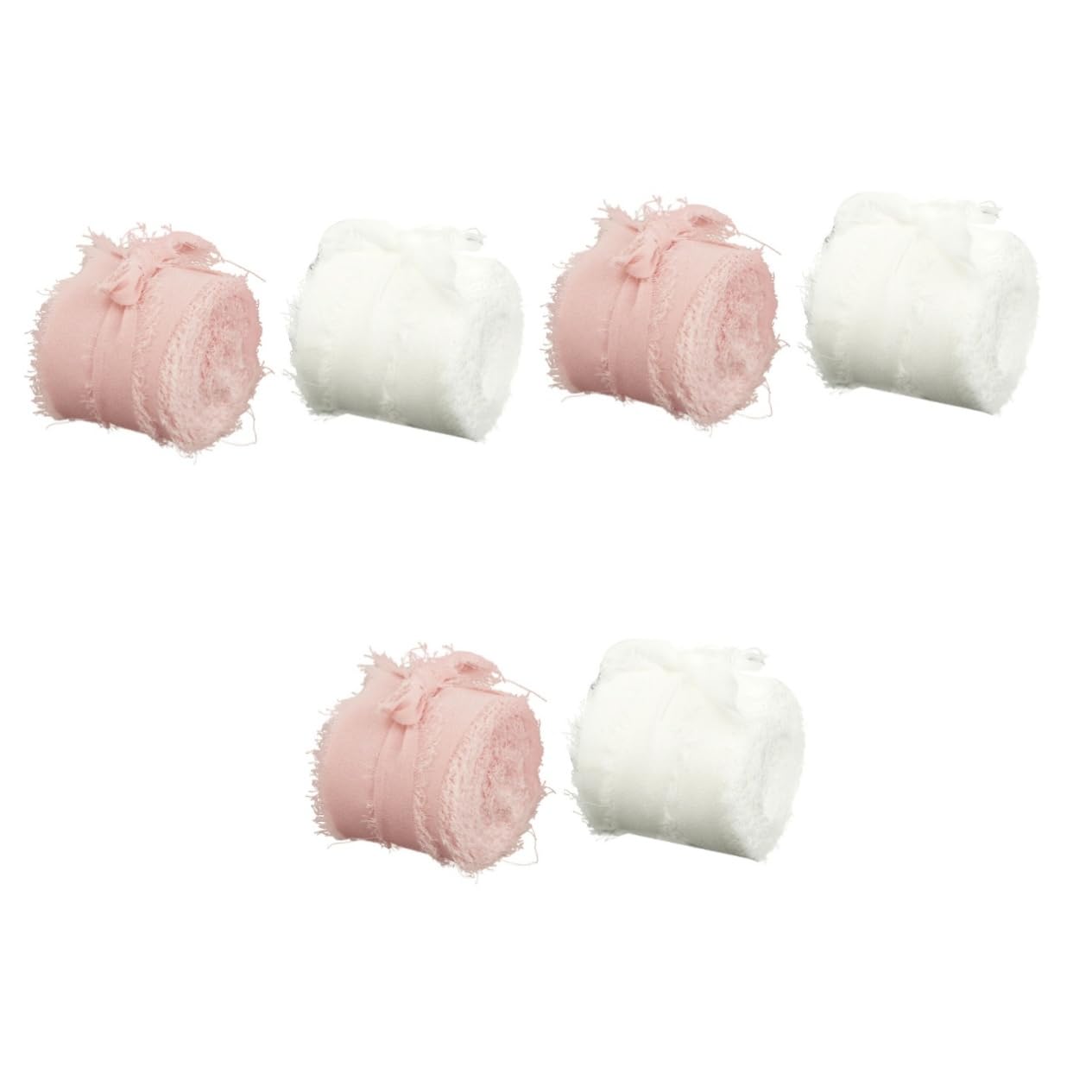 Tofficu 6rollen Dekorative Fransenbänder Vielseitige Strapazierfähige Und Hochzeitsbänder Aus Chiffon Für -dekorationen Blumensträuße Und Verpackungen