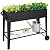 LEETOLLA Elevate Herb Garden Planter Box Outdoor Raised Beds with Legs Wheels for Vegetables Flower Tomato Patio Backyard, Black, Planter