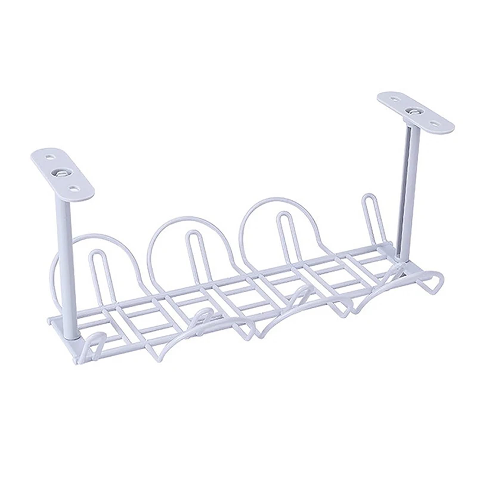 Vassoio Di Gestione Cavi Sotto La Scrivania Sotto la scrivania Vassoio di gestione dei cavi Organizzatore di cavi Presa for filo Supporto for appendere ciabatta Rack Punzonatura Utensili da cucina for