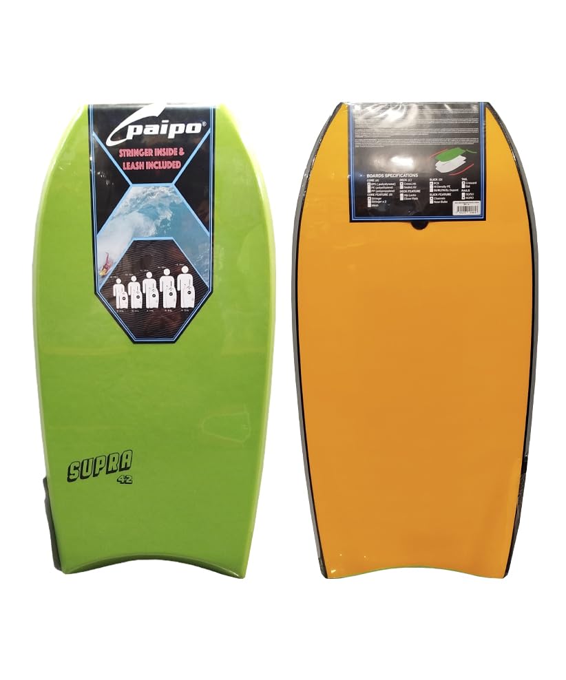 Paipo Bodyboard Deck Tabla Green/Yellow 42