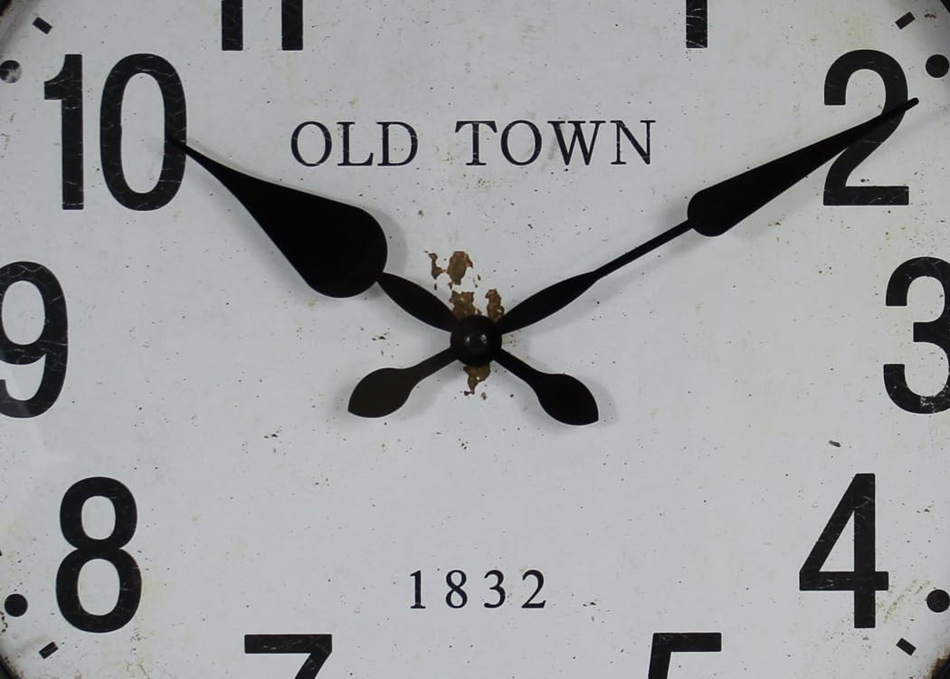 Windy Hill Collection 15" x 15" Vintage Decorative Wall Clock Old Town Classic Numbers WC9-EB2009