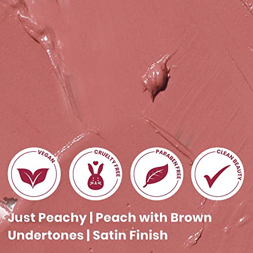 True + Luscious Super Moisture Lipstick – Clean, Vegan And Cruelty Free – Lasting Hydration For Dry Lips With A Satin Finish – Just Peachy #TOP1