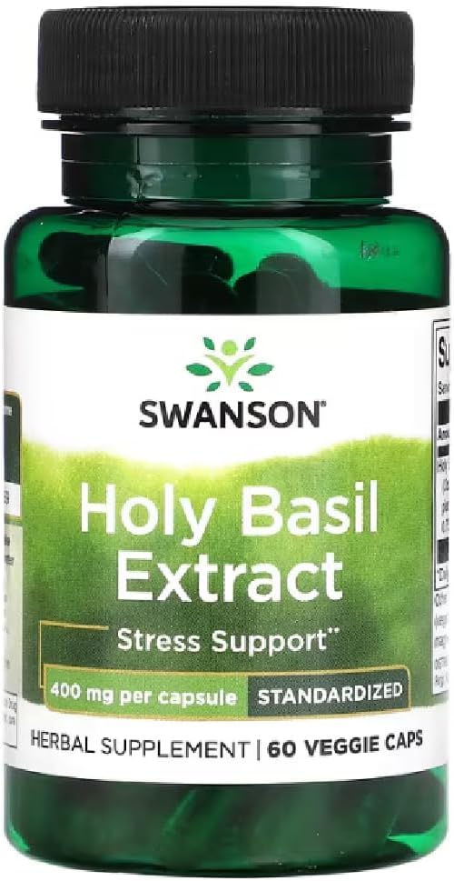 Swanson – Holy Basil Extract, 400mg | Stress and Immune Support – 60 Veggie Capsules