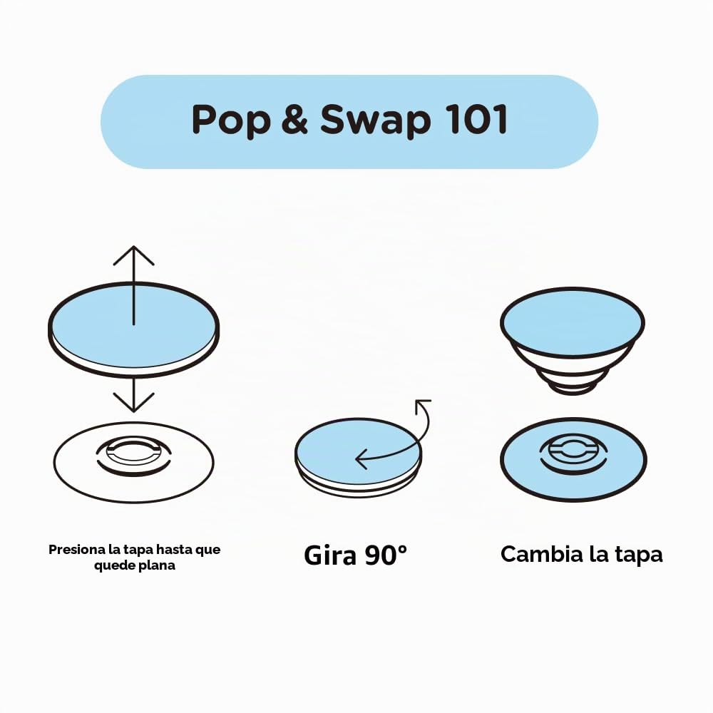 PopSockets: PopGrip - Soporte y Agarre para Teléfonos Móviles y Tablets con un PopTop Intercambiable - Pokémon - PopOut Gengar Face