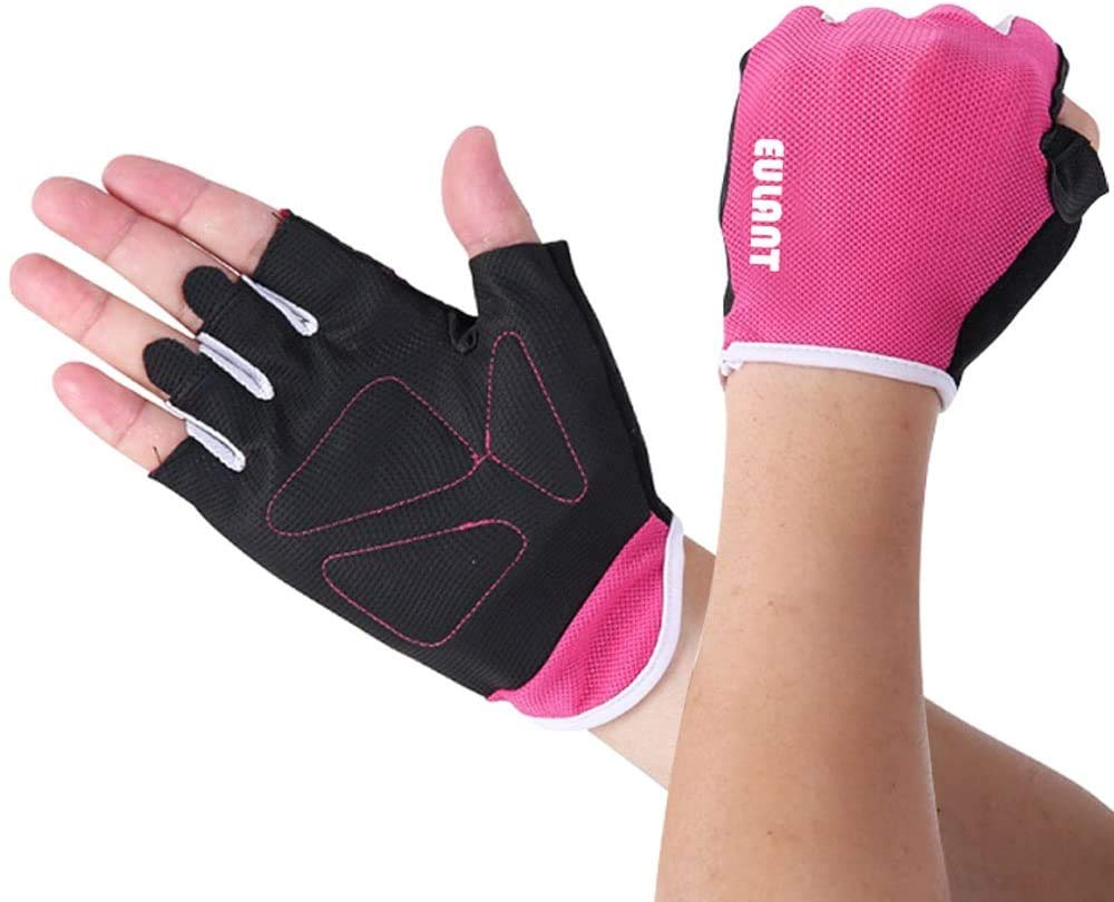 ONTYZZ Guanti Senza Dita Gli Sport Uomini Guanti da Ciclismo Donne Guanti da Allenamento per Bodybuilding Palestra Fitness Guanti MTB Mezzo Dito