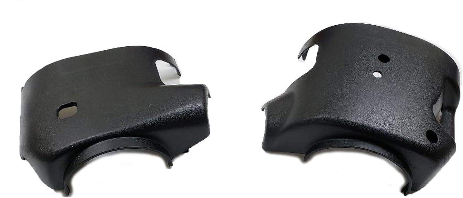 Steering Column Cover Upper & Lower Shroud Cover Kit Compatible with Chevy GMC Silverado S10 Blazer Jimmy Sierra Tahoe Yukon with Tilt Steering Replaces OE# 26072993 26061834 26061832