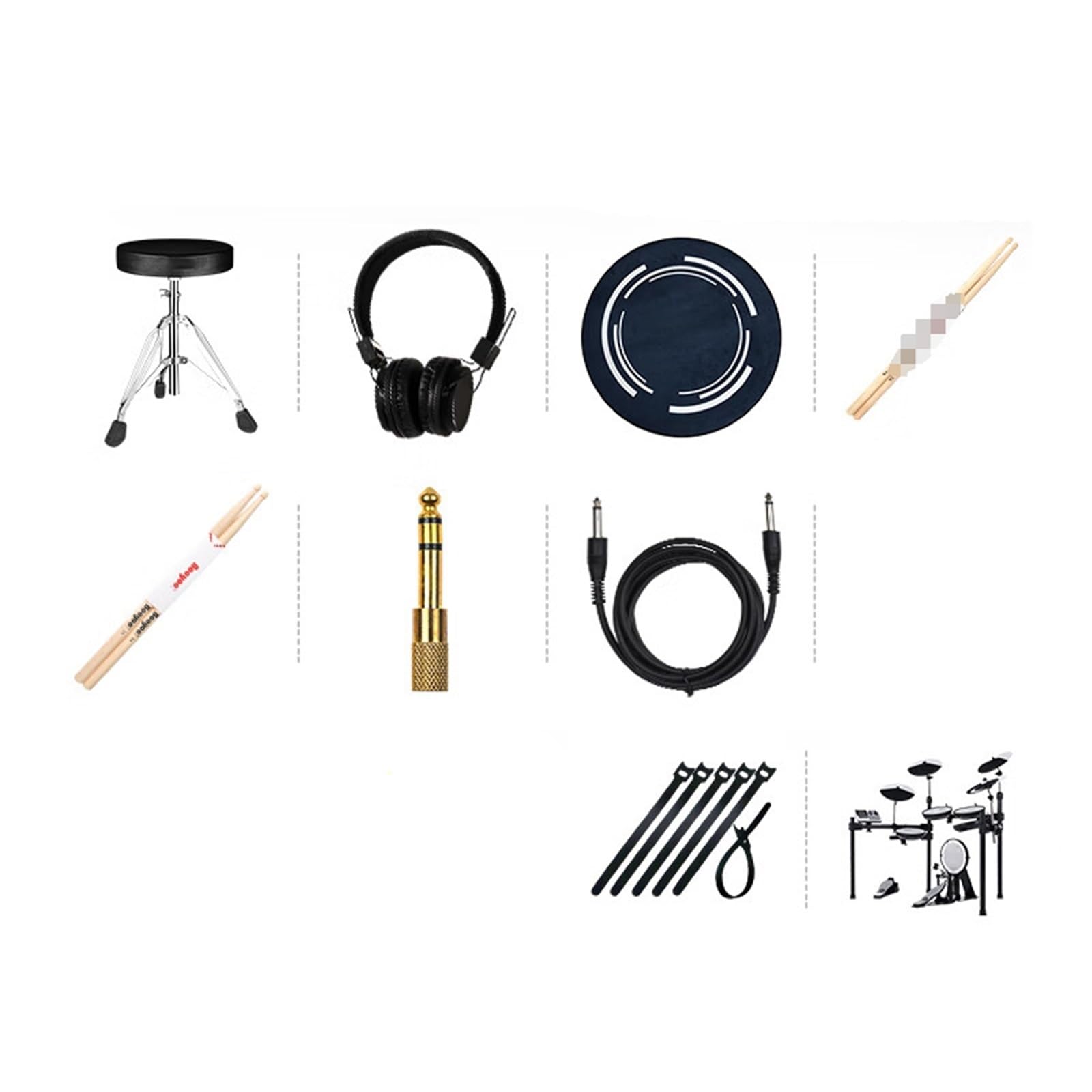 Set Di Batteria Elettronica Professionale Mesh Batteria Elettrica Per Principianti 5 Tamburi 4 Piatti Pratica