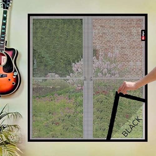 Mr. Right Mosquito Net for Window Net (140x60 CM), Black