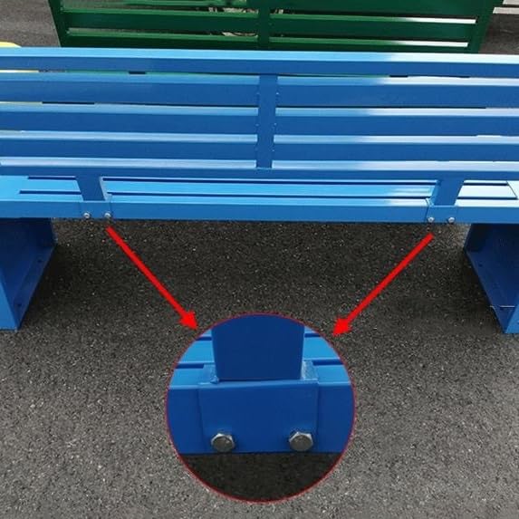 Sofá biplaza de parque en metal con respaldo ergonómico para terraza y césped 4
