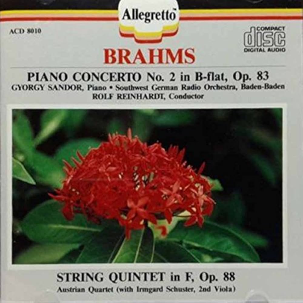 【中古】 Piano Concerto 2 String Quartet Brahms Brahms: Piano Concerto No. 2 / String Quintet Op. 88