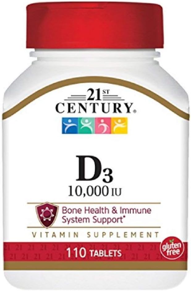 21st Century Vitamina D3 10000 IU 110 Cápsulas Pack de 11