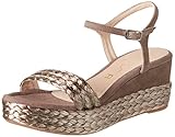 Superficie de gamuza. Unisa Katia_KS, Sandalias con Cuña Mujer, Marrón (Lodo), 37 EU