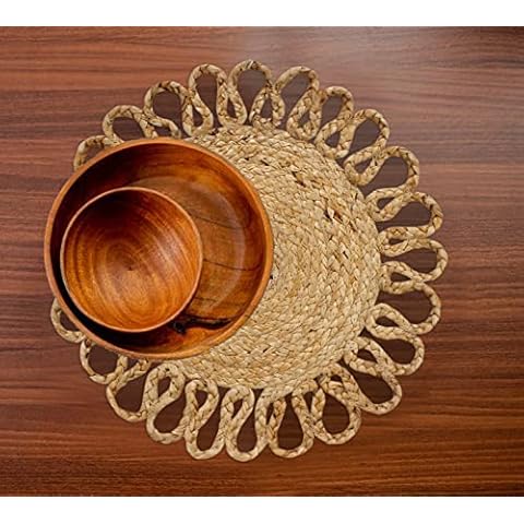MORE Jute Hand Braided Placemats Set Cover