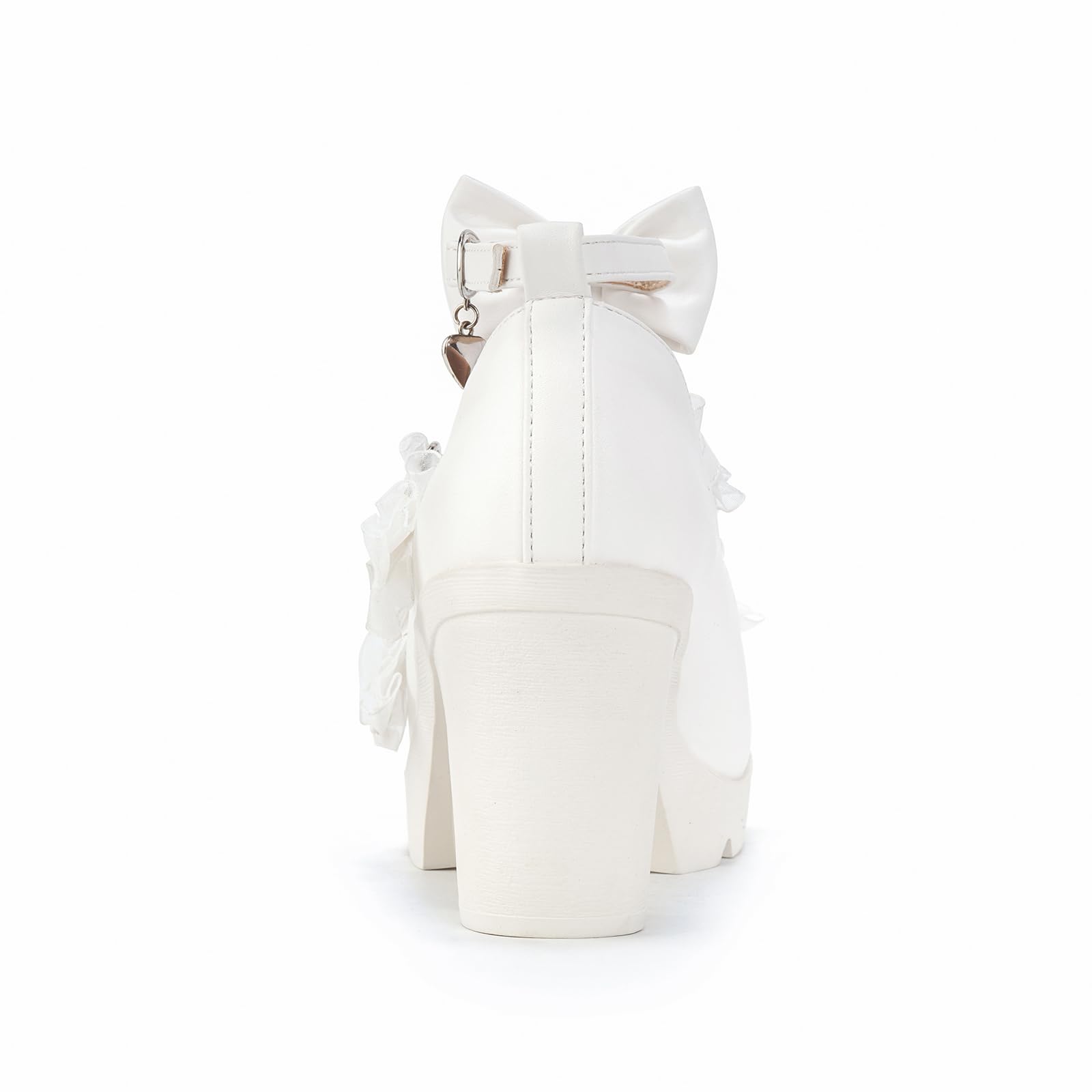 PPXID Damen Pumps Blockabsatz Schuhe Lolita Gothic Mary Jane mit Knöchelriemen für Cosplay & Festivals