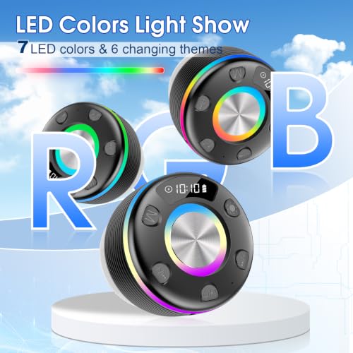OYIB Bluetooth Shower Speaker, IPX7 Portable Speaker 360° HD Sound, Black - image 4