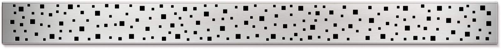 Canaleta para ducha de acero inoxidable, 65 cm, modelo Square