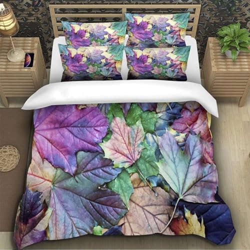 Parure de lit hérisson d'automne 260x220 cm en microfibre super douce - 5