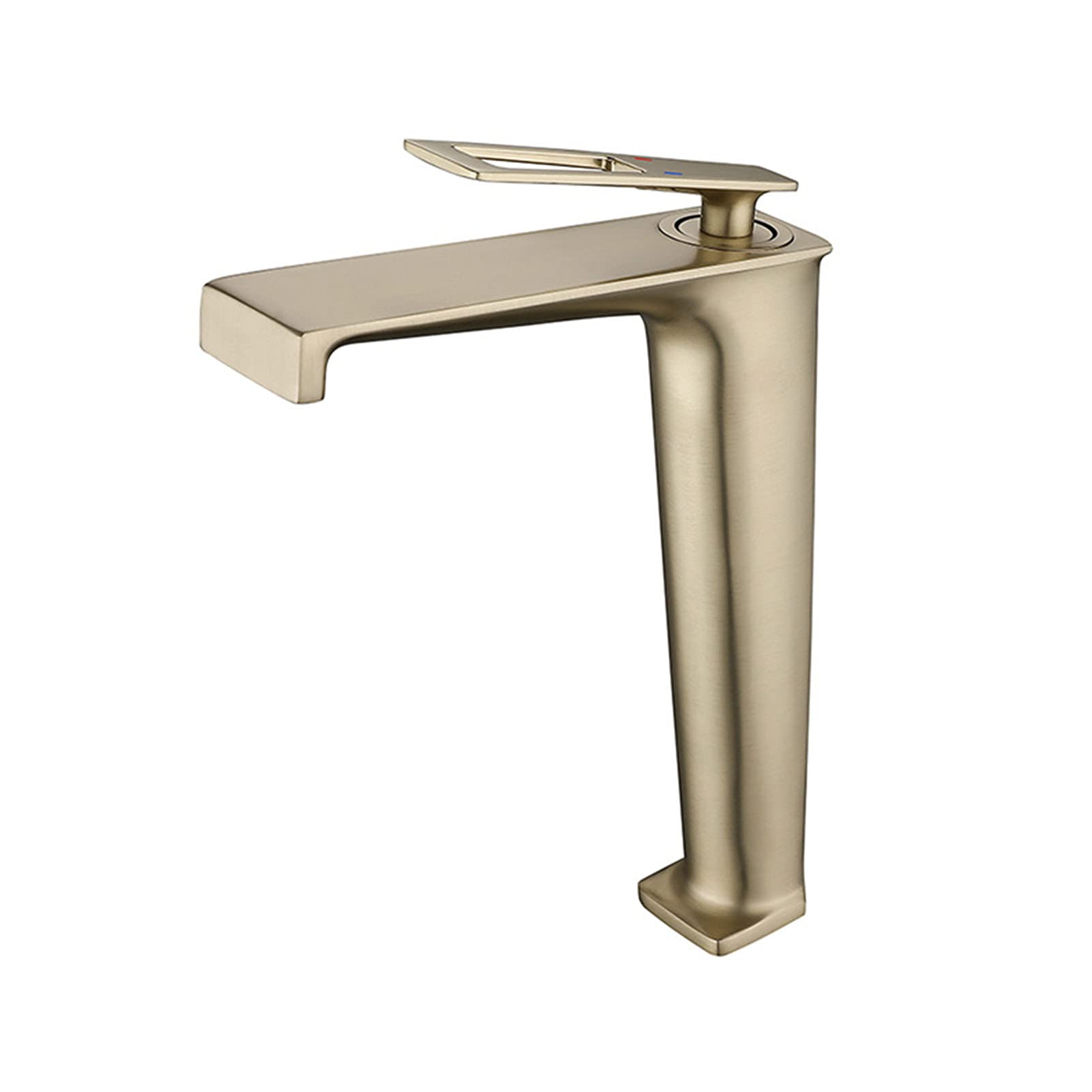 Robinet de salle de bain en laiton massif or brossé haut de gamme à cascade
