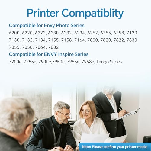 Image of 64XL Ink Cartridges Combo Pack Replacement for HP Ink 64 64XL Black and Color - Printer Ink for HP64 XL Work with Envy Inspire 7955e 7900e 7255e Envy Photo 7855 7155 7858 7800 Tango Series (2 Pack)