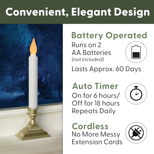 Velas de ventana con temporizador automático y luz de ámbar 3