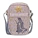 Buckle Down Disney Bag, Cross Body, Tangled Rapunzel Pose Silhouette and Sun, Pink Yellows, Vegan Leather