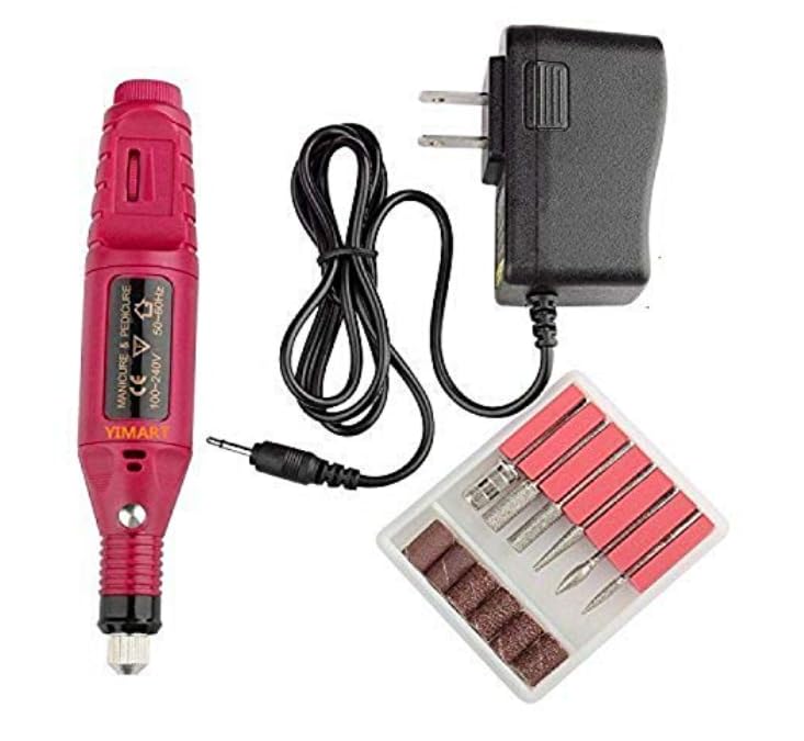 Electric Nail Drill Machine 20000 RPM Professional Nail Drills for Acrylic Nails Gel E-file Nail File for Salon and Home Beginners DIY Use (small drill)-image-41