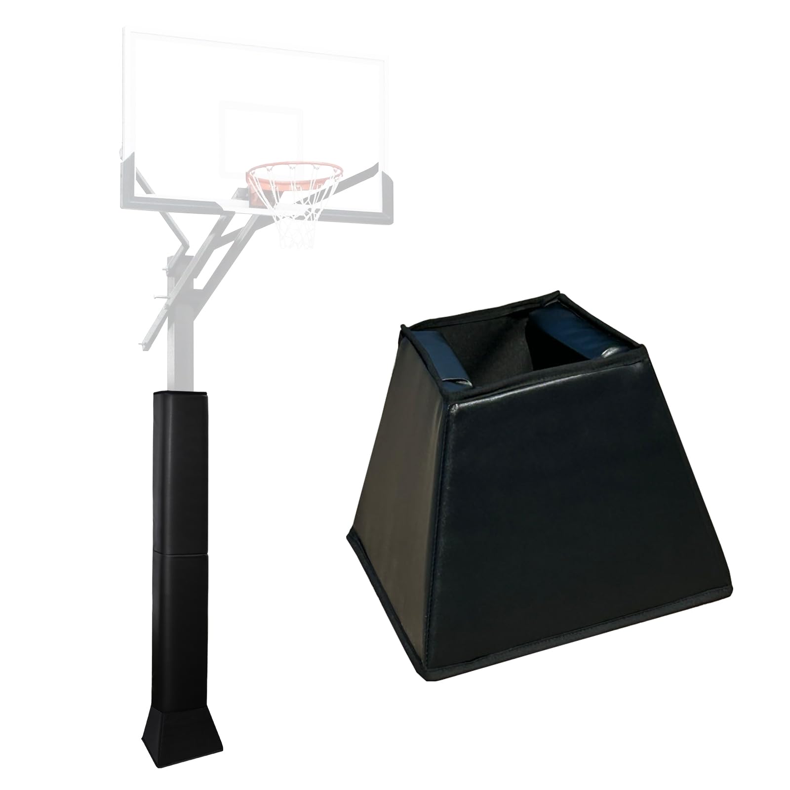 Square Pole Padding Outdoor Heavy Duty Basketball Pole Pads Square Post Padding Fits 4", 5", 6",8" Pole&Base Waterproof UV-Resistant Durable Base Padding Basketball Mat for Safety