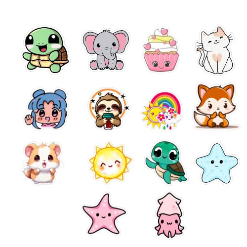 Image of Pack of 15 Cute Random Stickers for Laptops /Mobiles /Guitar /Journal etc. (Cute Random)