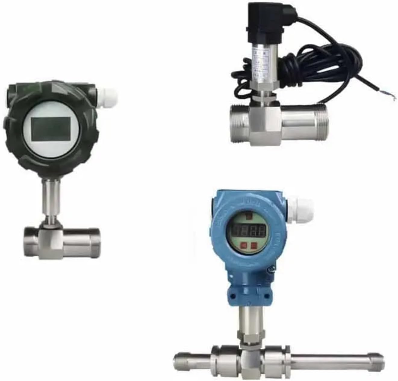 LWGA/LWGB/LWYC Liquid Turbine Flow Meter Sensor Transmitter 4-20mA For Pure Water Edible Oil Methanol Beer Diesel Gasoline Milk(LWYC-DN15)