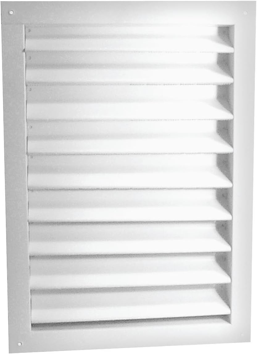 Dual Louver 12x18in White Alum