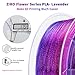 ZIRO 3D Printer Filament, Fast Color Change with Twinkle Effect PLA 1.75MM, Gradient Translucent PLA, Sparkling Multi-Colored 3D Material, Fit Most 3D Printers, 1KG Spool, Flower Series,Lavender