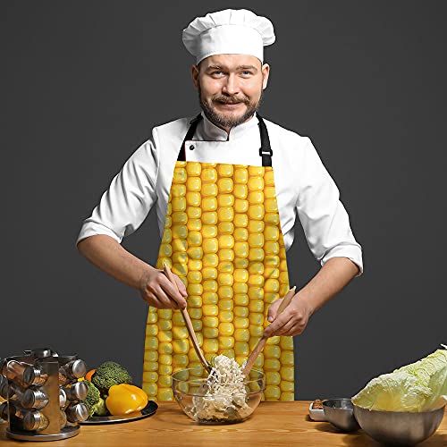 Hosnye Corn Cob Apron Organic Food Corncob Natural Meal Ripe Maize Kitchen Bib Durable With Standards Straps For Gardening Painting Party #TOP2