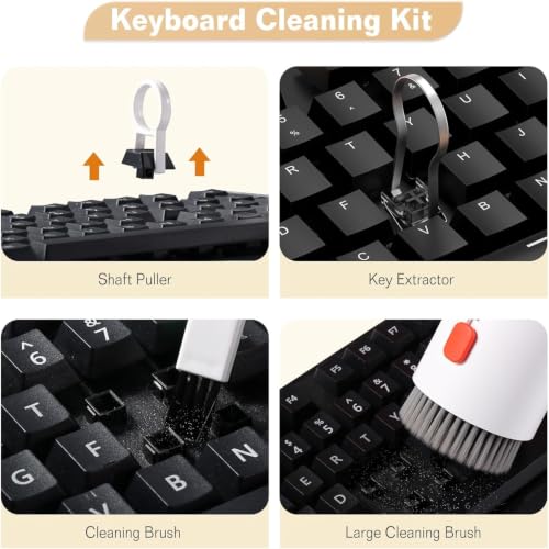 Image of Keyboard Cleaner Kit, 20-in-1 Laptop Phone Screen Cleaning Kit, Keyboard Cleaning Kit with Electronic Cleaning Brush Spray for AirPods Pro, iPhone Pro, Camera, Computer Cleaning