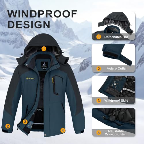 Image of Mens Winter Coats Puffer Waterproof Ski Insulated Jacket