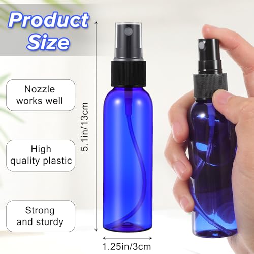 50 Pack 2 Oz Plastic Spray Bottles Reusable Mini Travel Size Perfume Refillable Mist Sprayer Empty Spritz Bottle for Household Use Essential Oil Cleaning2