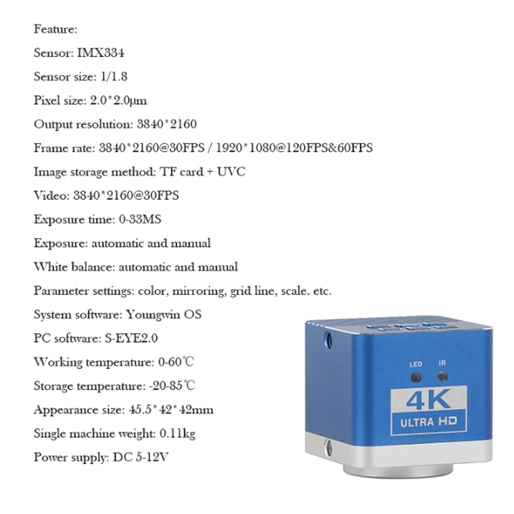 Microscope 24MP HDMI 180X Set HDMI VGA USB Digital Video Monocular Microscope Camera 180X C-Mount for Soldering Phone Repair Tools