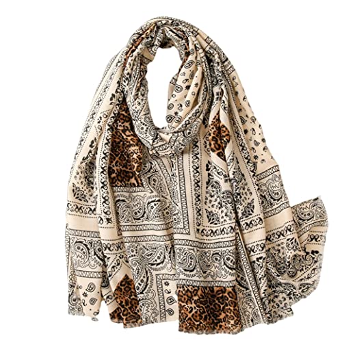 Mavoli Women's Scarf Lightweight Print Pattern Scarf Shawl Fashion Scarf Sun Protection Shawl