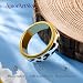 Cow Print Fidget Spinner Ring for Women - 18K Gold Plated Stainless Steel Rotating Band,Black & White Enamel,Anti-Anxiety Stress Relief Jewelry for Work Travel Home,Hypoallergenic,Birthday Gift, Image 7 Cow Print Fidget Spinner Ring for Women - 18K Gold Plated Stainless Steel Rotating Band,Black & White Enamel,Anti-Anxiety Stress Relief Jewelry for Work Travel Home,Hypoallergenic,Birthday Gift, Image 7