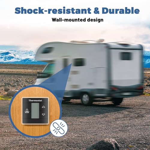 Image of 3316250.712 CT Single Zone Wall Thermostat Replacement for Dometic for RV /Camper Conditioners w /Digital Temperature Display - Black