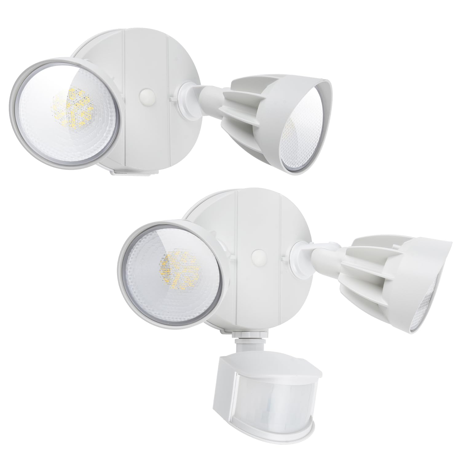 Philips 44W 3500/4200 lm LED Security Light Outdoor Motion Sensor/Dusk to Dawn, 5000K Daylight Flood Light, Waterproof, Dusk to Dawn, 2 Heads, 4 Modes