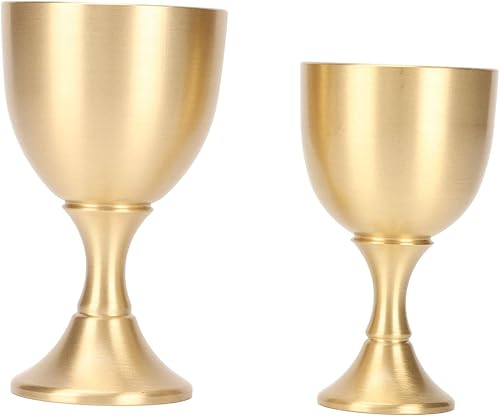 Miniatura 8 de Copa de vino Cáliz Latón Vintage Hecho a mano Rey Real Fantasía Real Vasos en relieve Copa Boda Gótica con Embalaje Clásico Copas Vintage Rey Arturo