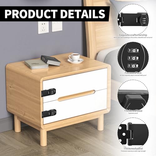 2 Stück Sicherheitsüberfalle, Überfalle Abschließbar Schrank Schloss mit Code Zahlenschloss 3-Stelliges Türriegel Drehbare 4 Zoll für Kleine Türen Schränke Garten(Schwarz)