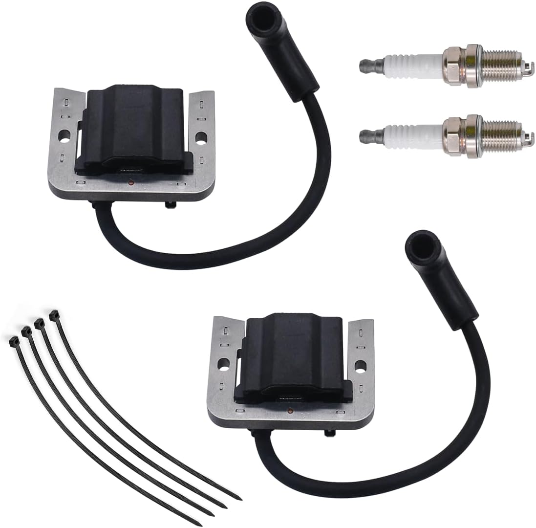 2 Pack 3258406S Ignition Coil Fit for Kohler KT ZT Engines 7000 Series KT600 KT610 KT715 KT725 KT730 KT735 KT740 ZT710 ZT720 ZT730 with Spark Plug 32 584 06-S