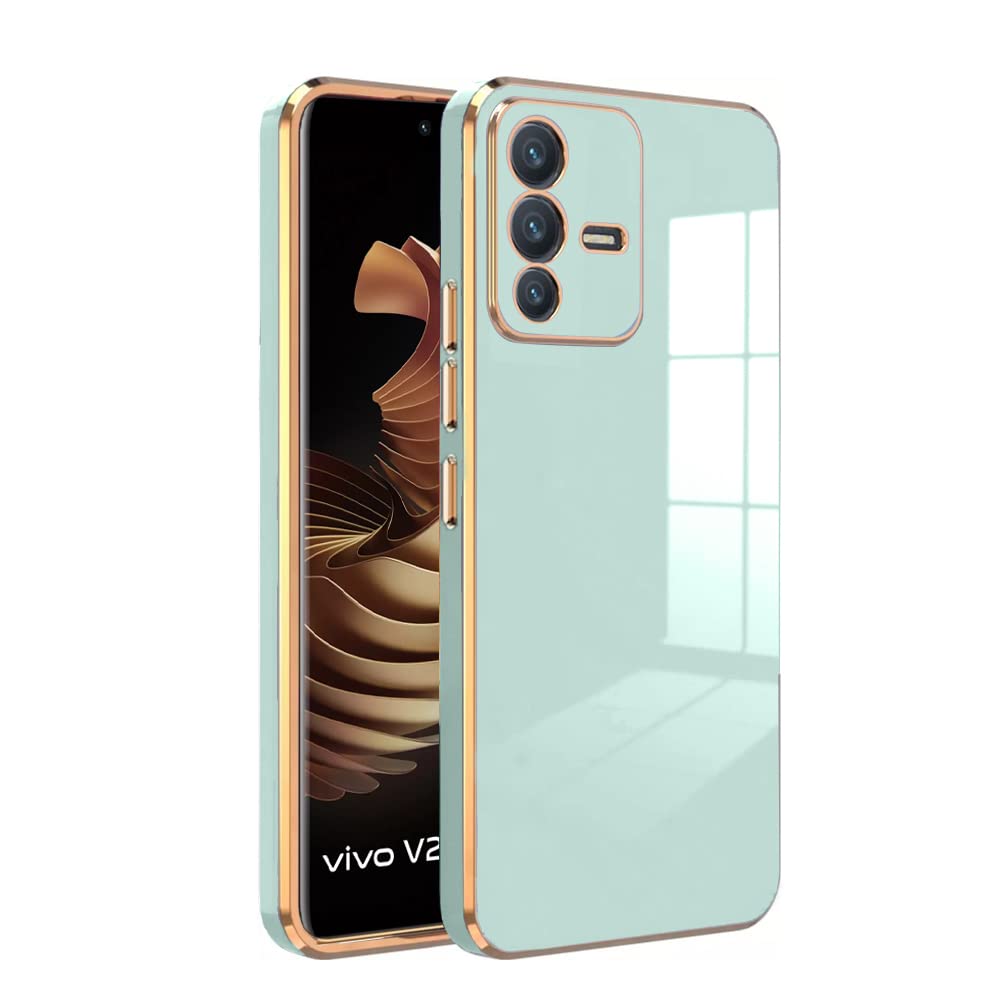 KARWAN®️ Luxury 6D Chrome Back Cover Case Compatible for Vivo V23 5G |Slim Shockproof Soft TPU | Raised Lips Protection | Camera Protection | Stylish Back Case and Cover | -Mint (B0BGDY4P5N) Amazon Price History, Amazon Price Tracker