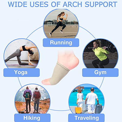 Image of 1Pair Orthopaedic Arch Support For Flat Feet Insoles and Silicone gel Pads Plantar Fasciitis Arch Socks Heel Cushion pad flat foot arch support for women