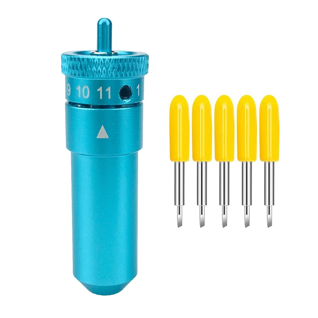 Printer Accesstories 5pcs 30 Degree Plotter Blade Set Vinyl Cutter Film Knives for Graphtec Silhouette Cameo 3 Portrait 2 + 1pc Adjustable Holder