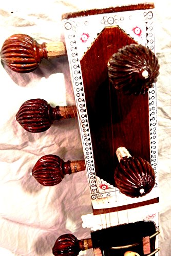 Sitar indien Maharaja Ravi Shankar – moitié décoré avec boîte en fibre - Les Beatles, Paul McCartney, John Lennon, RIngo Starr, George Harrison Sitar indien Maharaja Ravi Shankar – moitié décoré avec boîte en fibre – Image 6