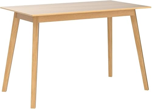 Miniatura 5 de IOTXY Escritorio de madera simple - Moderno banco de trabajo para computadora portátil con patas de madera maciza para oficina en casa, mesa de TV,